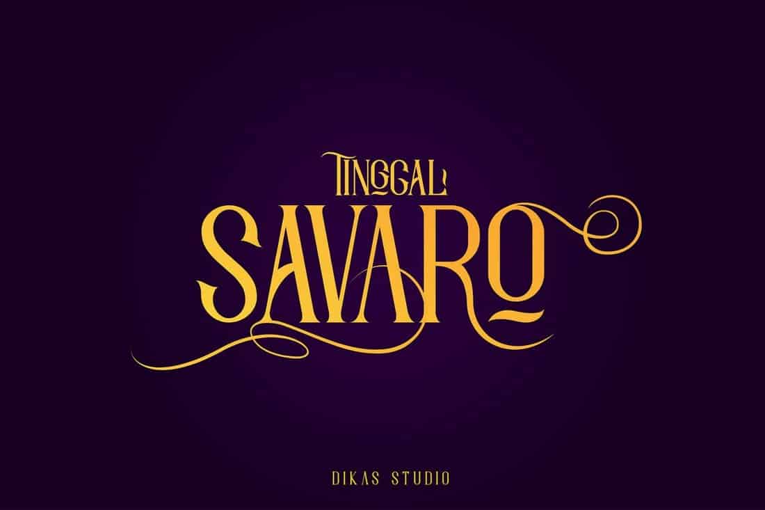 Savaro - Elegant Vintage Typeface