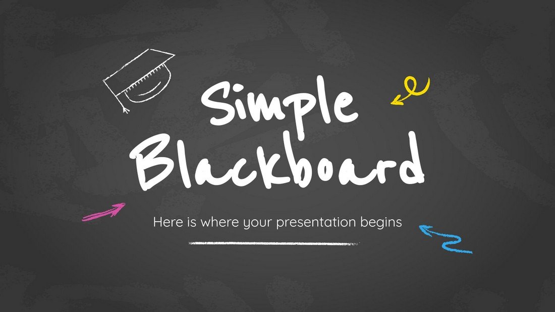Simple Blackboard - Free Google Slides Theme
