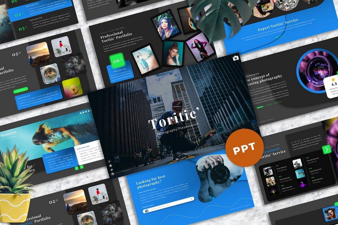Toritie - Photography Powerpoint Portfolio Template