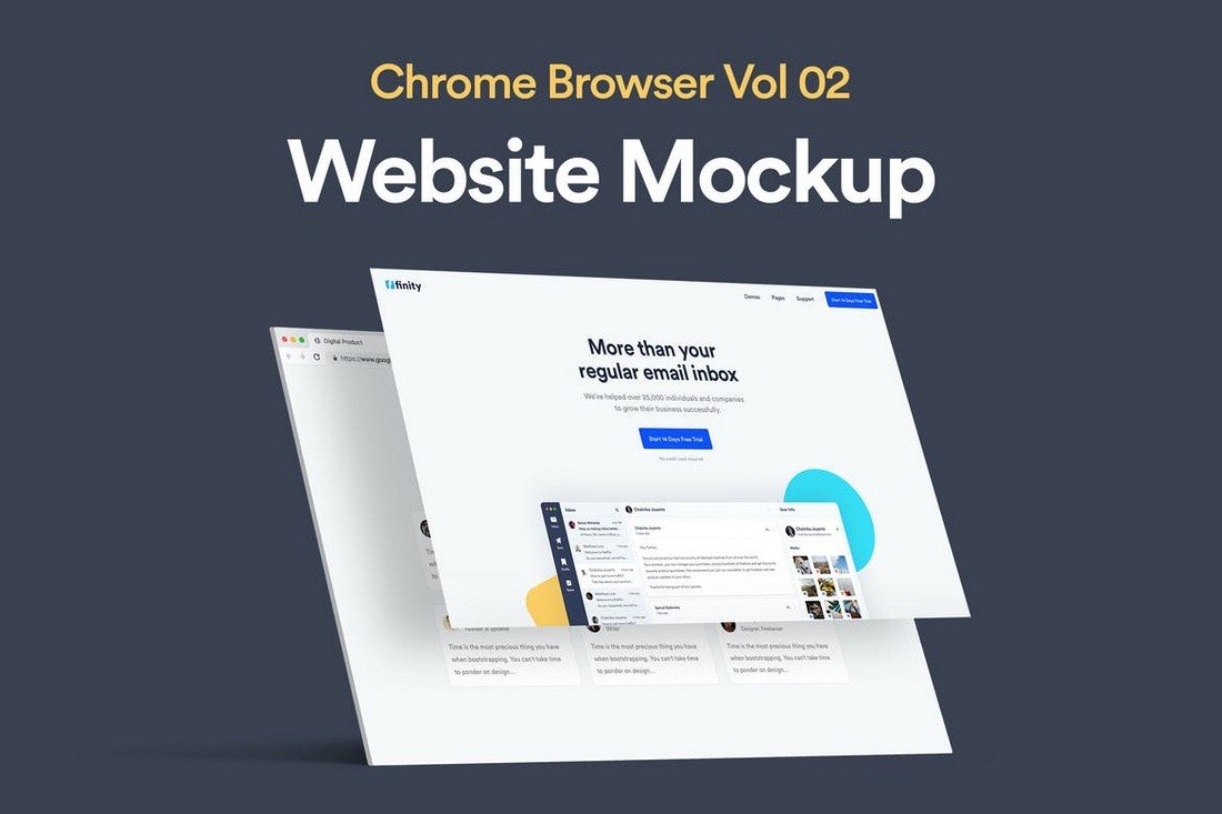 Website Mockup with Browser Template