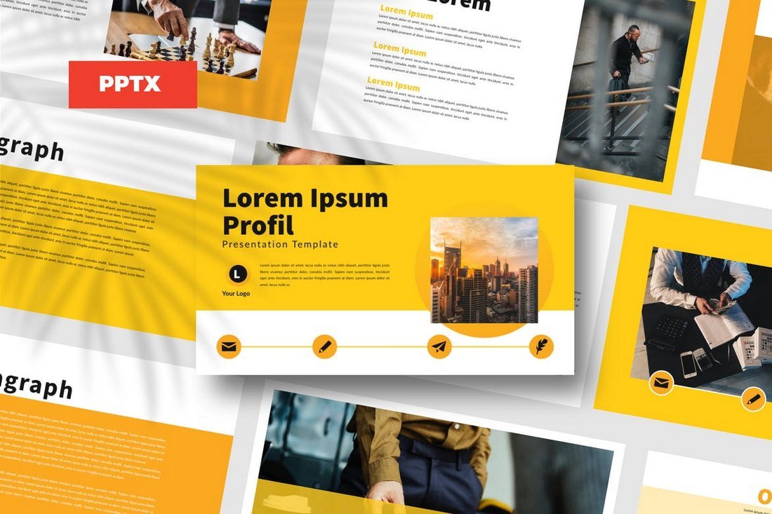 Yellow Bussiness - Powerpoint Template