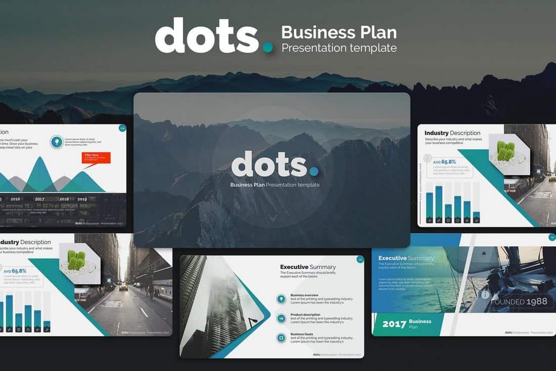 dots. - Business Plan PowerPoint Template
