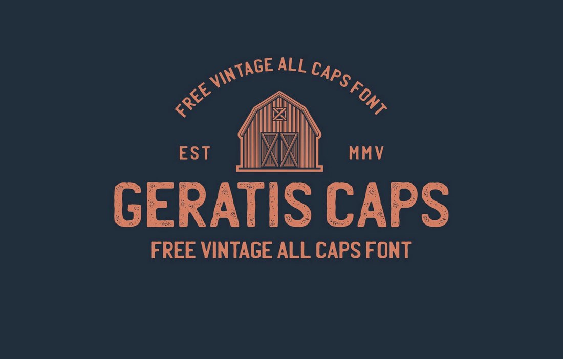 geratis free vintage font