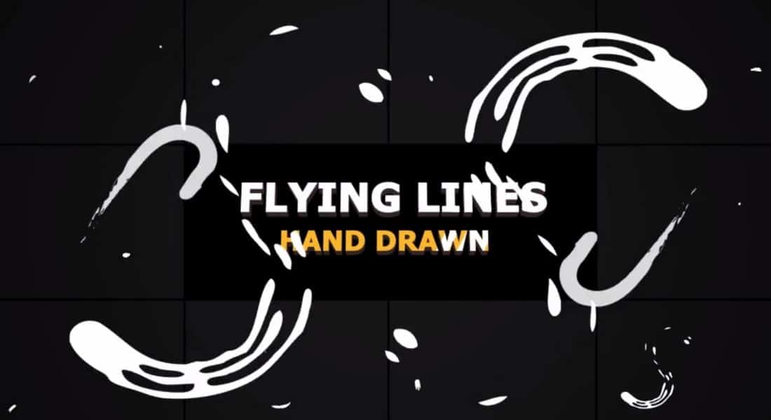 hand drawn flying lines -adobe-premiere-pro-template
