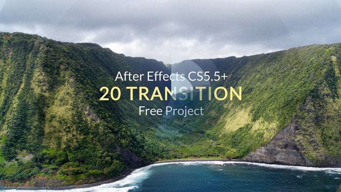 20 Transitions Free After Effects Template