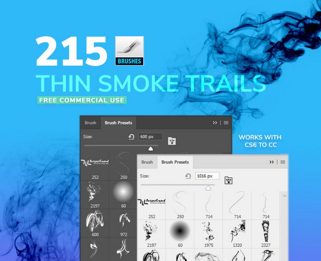 215 Free Thin Smoke Brushes