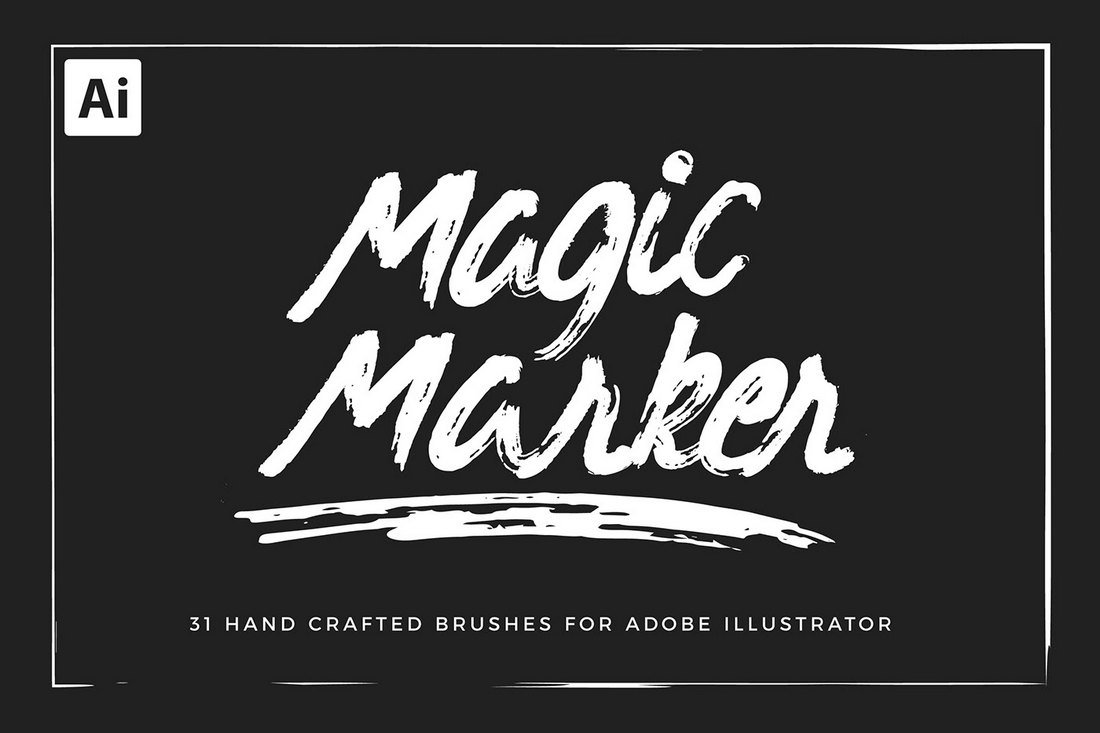 31 Free Hand Crafted Grunge Marker Brushes
