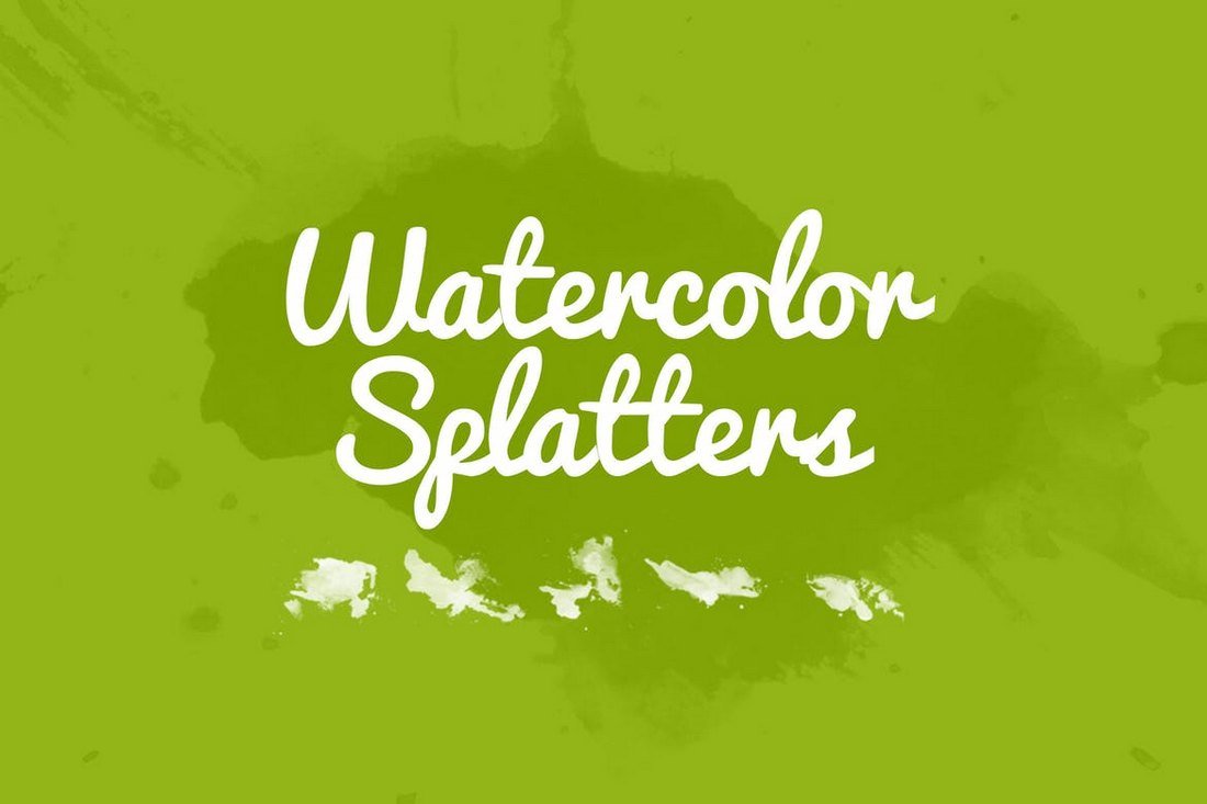 32 Watercolor Splatters