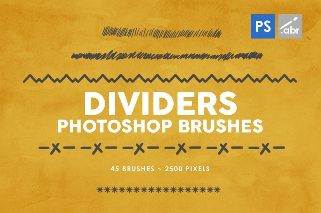 45 Dividers Photoshop Stamp Brushes