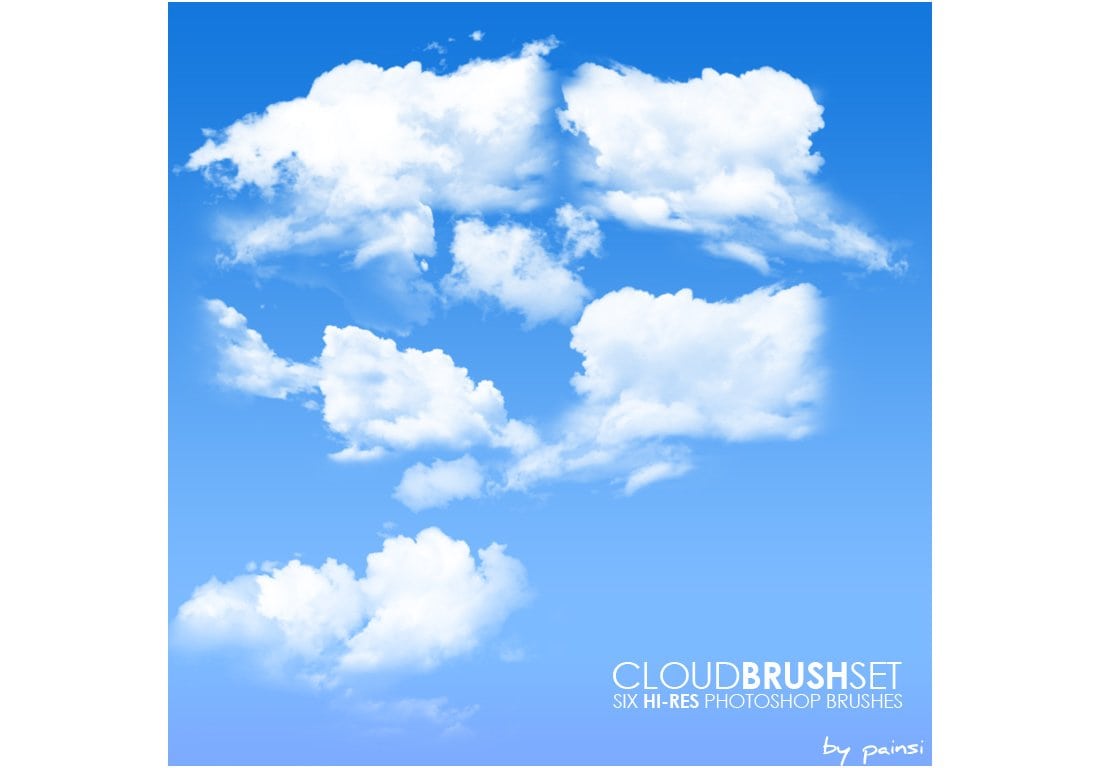 6 Free Cloud Photoshop Brushes