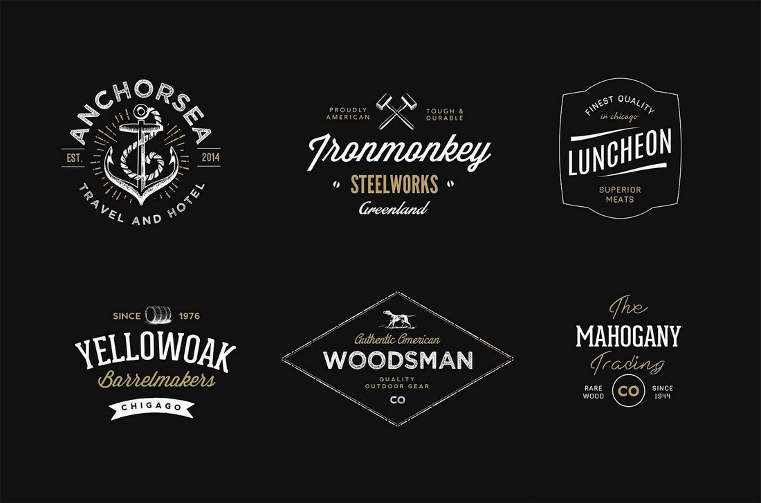 6 Free Vintage Badge Templates for T-Shirts