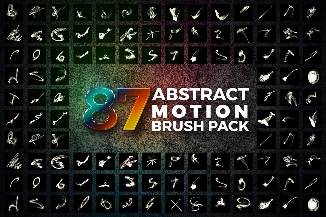 87 Abstract Motion Brush Pack