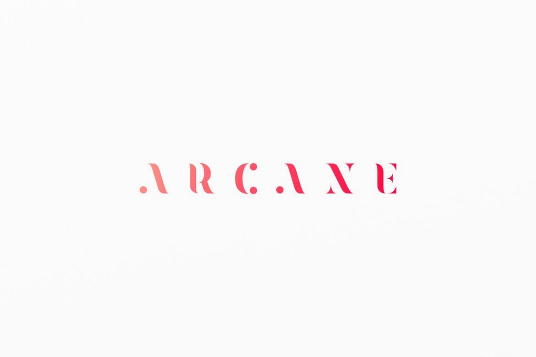 Arcane - Logotype & Stencil Font