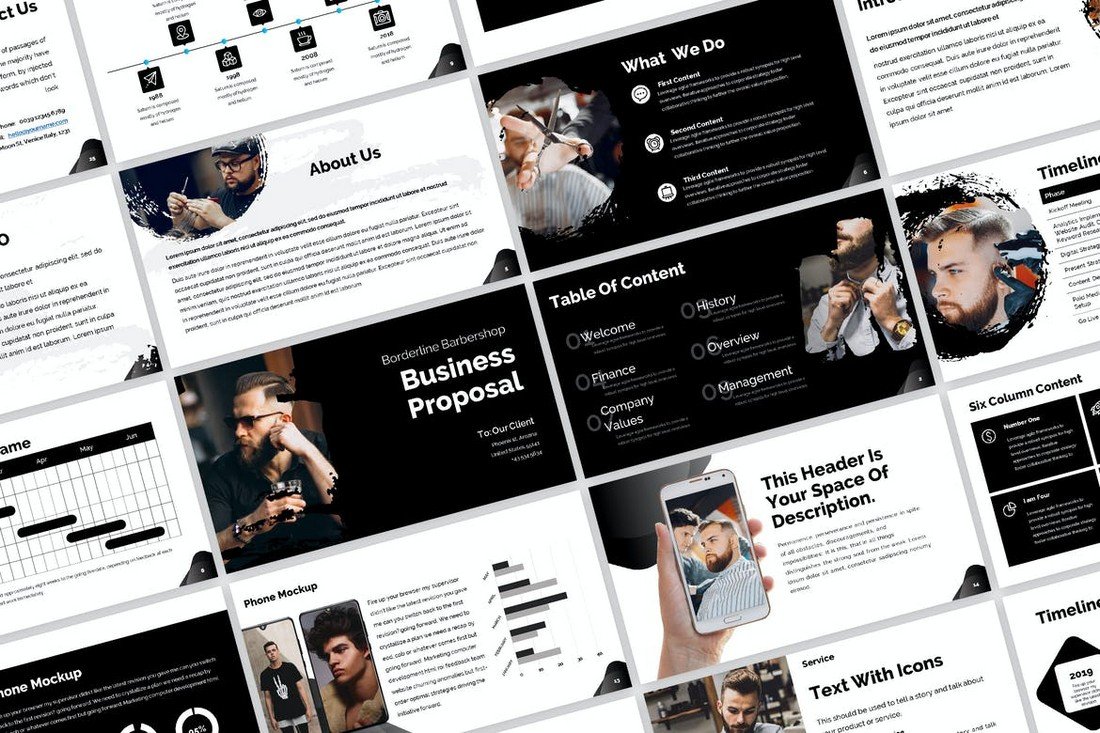 Black Business Proposal PowerPoint Template