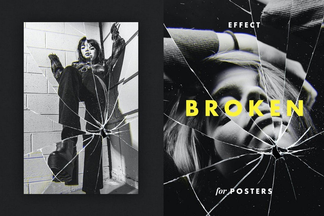 Broken Glass Effect for Posters Photoshop Layer Style