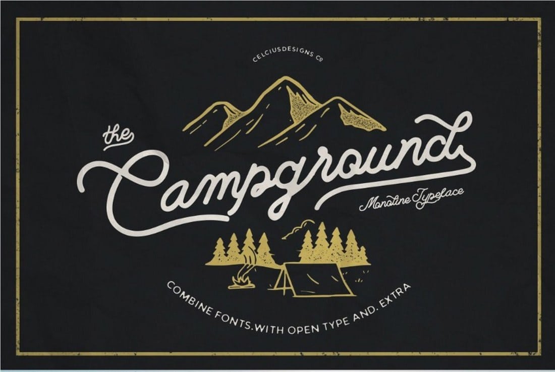 Campground Free Monoline Script