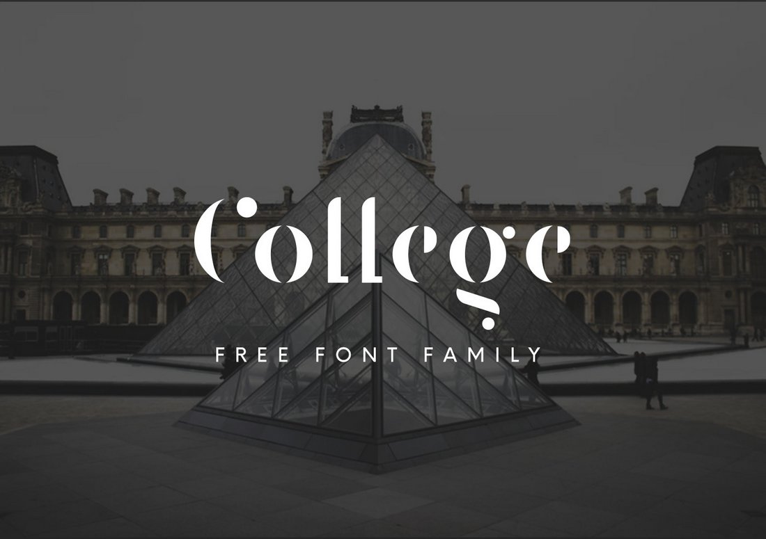 College - Free Stencil Font Family