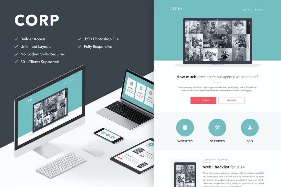Corp - Responsive Business Email Template