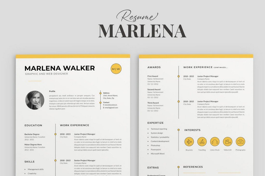 Creative Resume CV for Apple Pages