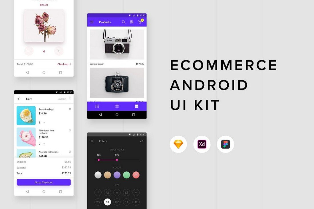 Ecommerce - Android UI Kit for Figma