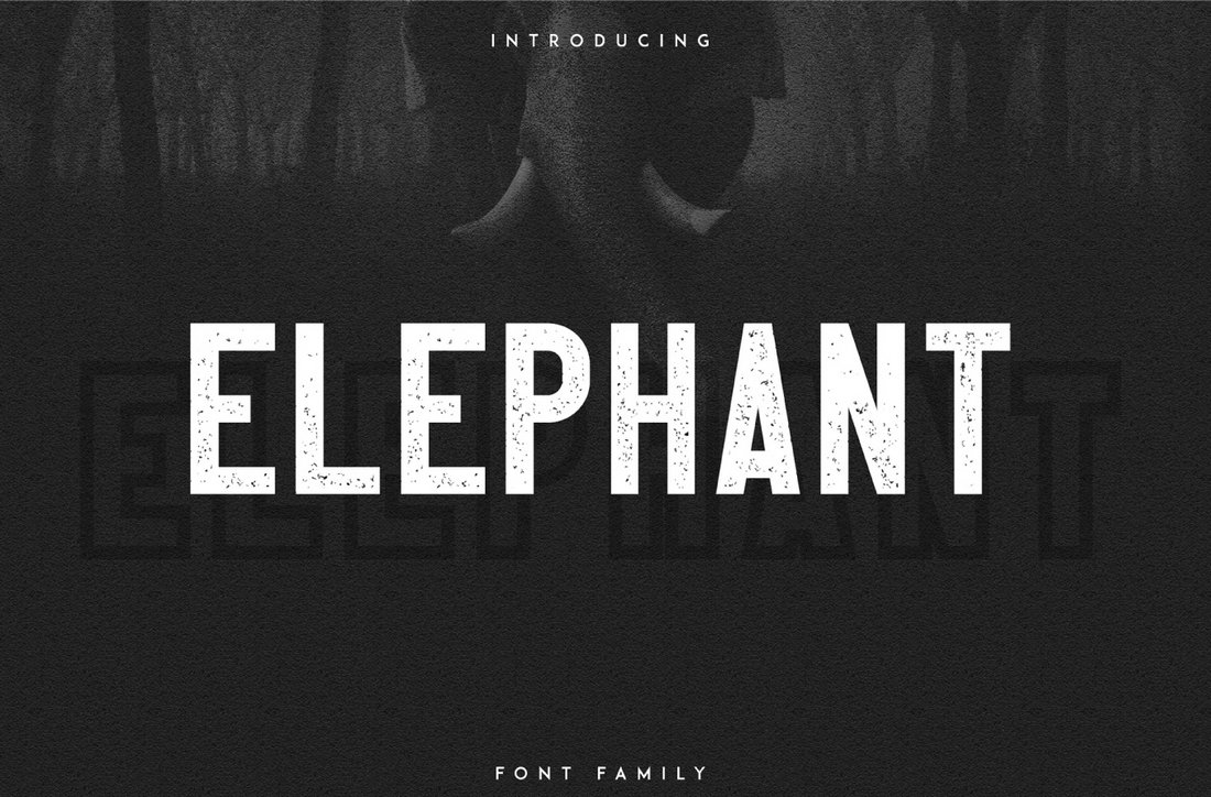 Elephant Outline - Free Creative Font