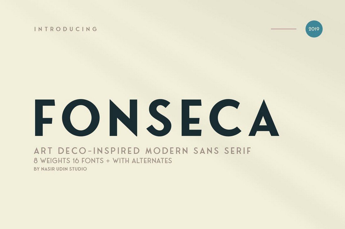 Fonseca - Geometric Art-Deco Font Family