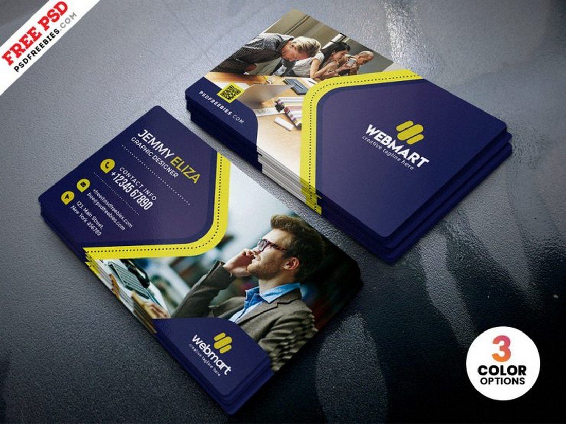 Free Business Card PSD Template for Designers