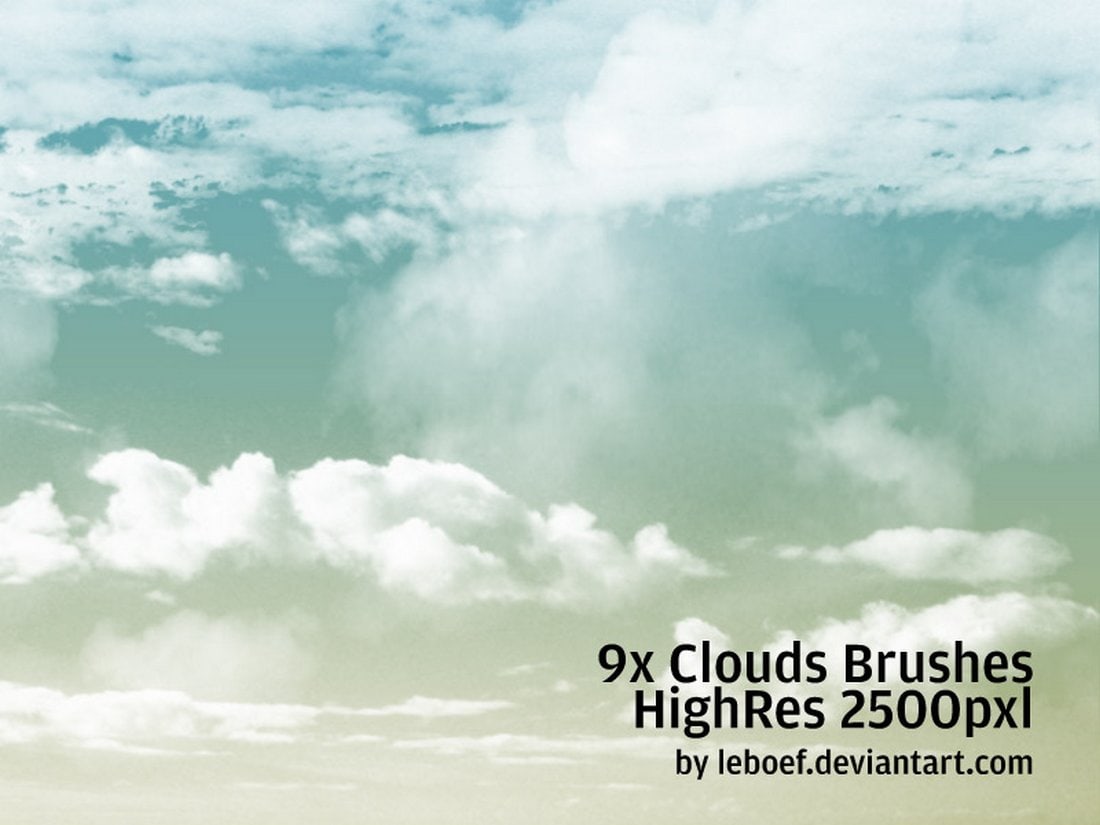 Free High-Resolution Cloud Brushes