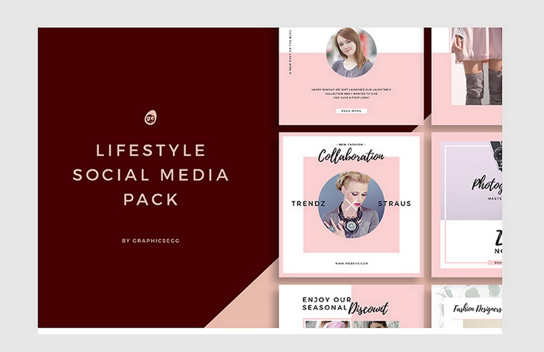 Free Lifestyle Instagram Banner Templates