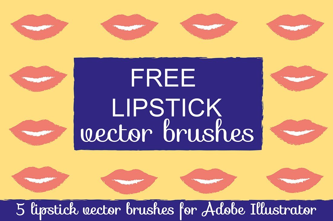 Free Lipstick Vector Brushes for Illustrator