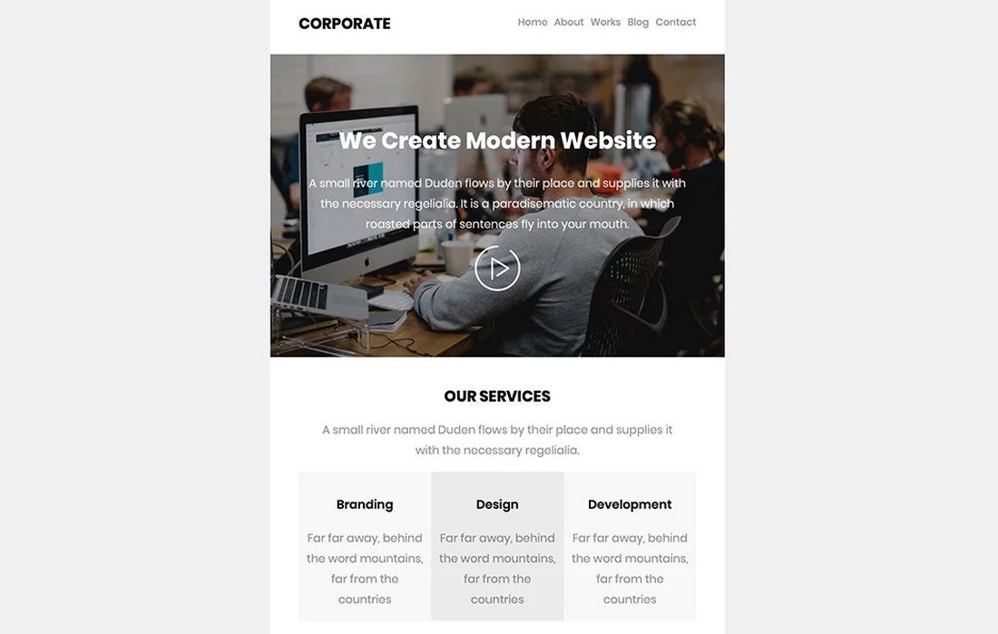 Free Modern Business Email Template