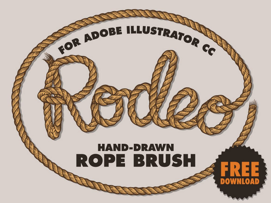 Free Rope Brush for Illustrator