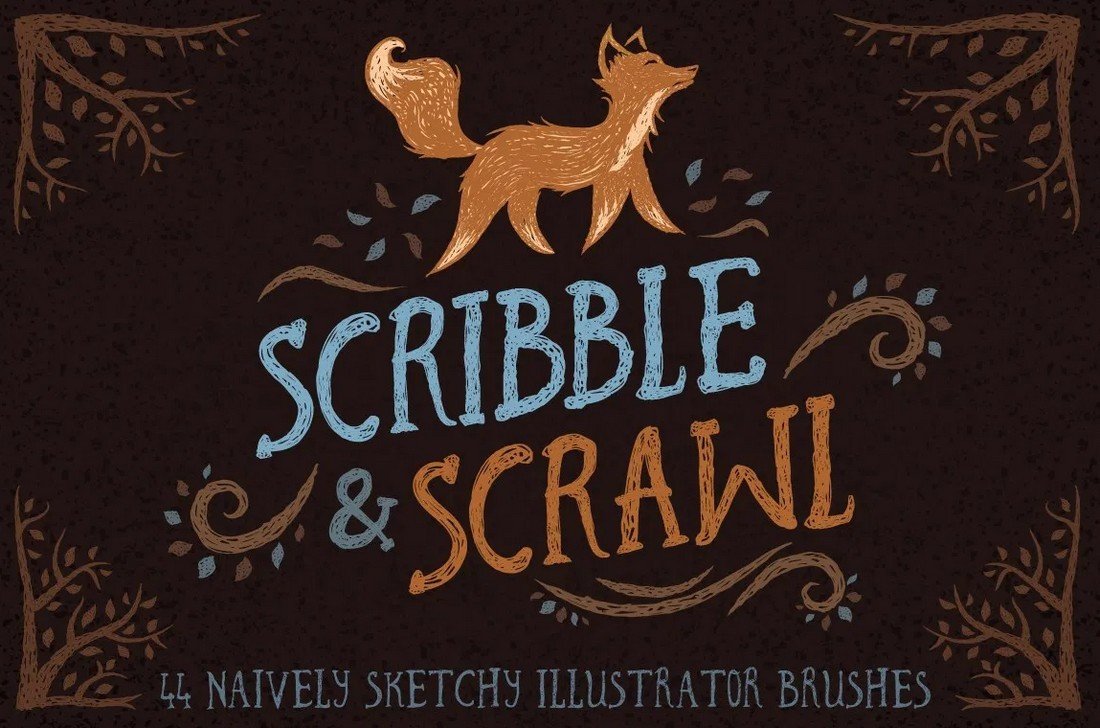 Free Scribble & Scrawl Brushes for Illustrator