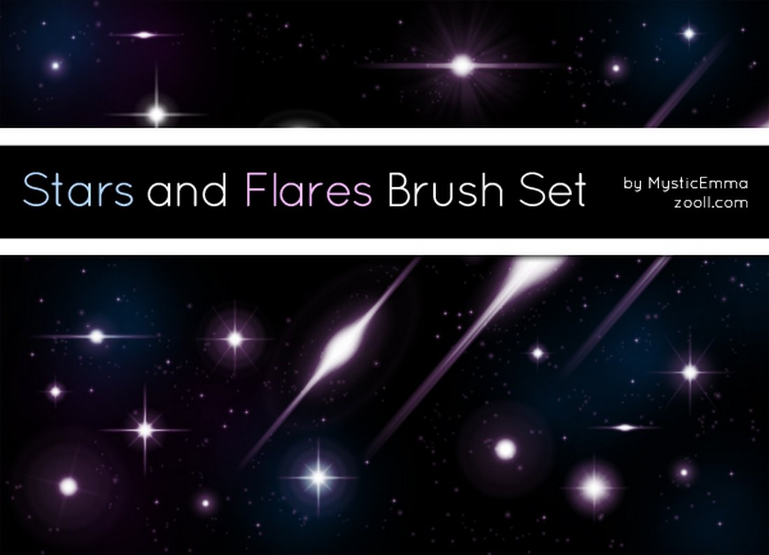Free Stars And Flares Brush Set