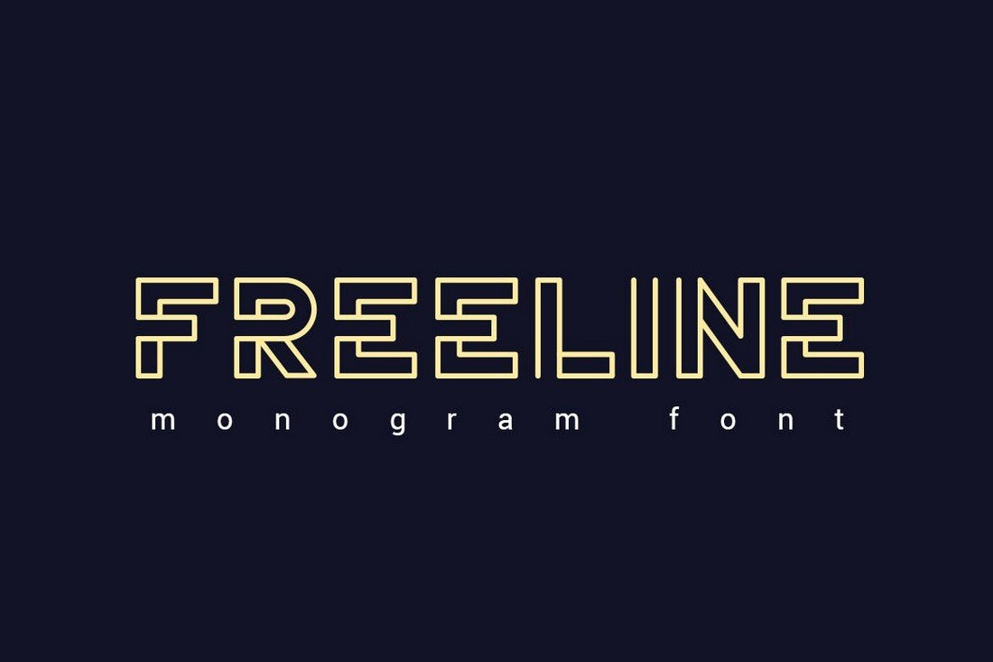 Freeline - Decorative Monogram Font