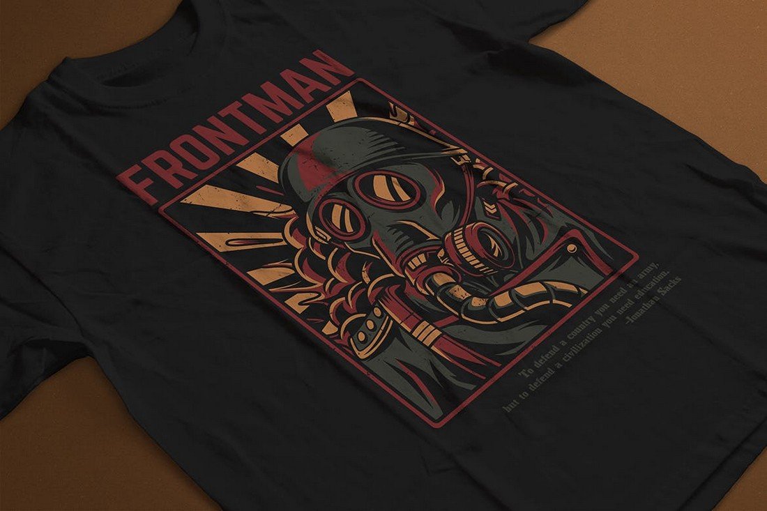 Frontman - Retro T-Shirt Design