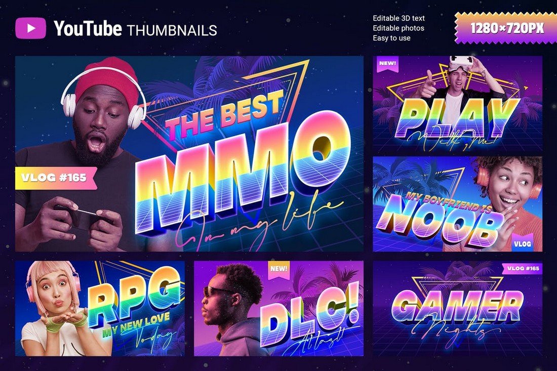 Gamer YouTube Thumbnails
