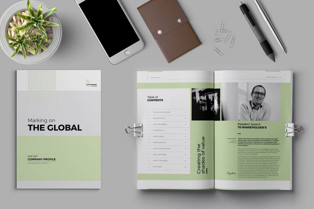 Global Company Profile Brochure Template