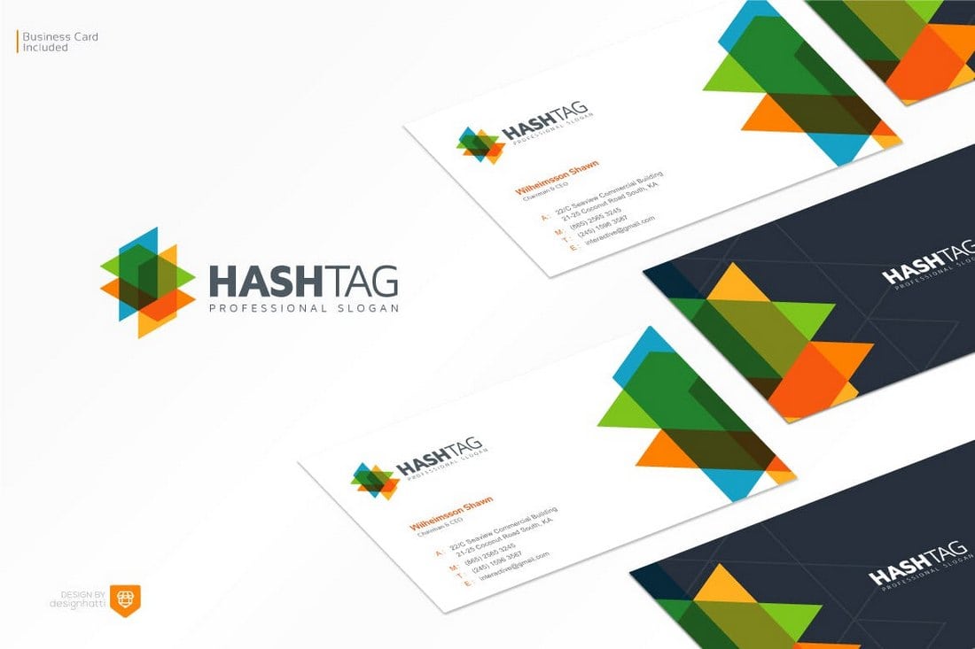 Hashtag Logo Design Template