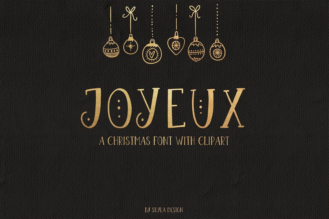 Joyeux - Decorative Christmas Font