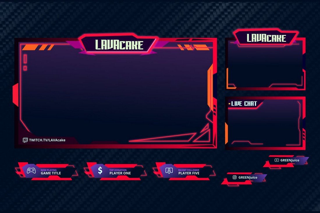 Lava Cake - Twitch Overlay Template