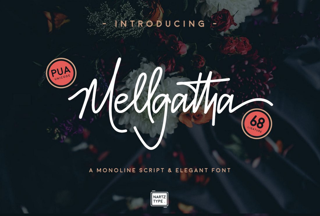 Mellgatha - Free Monoline Script Font