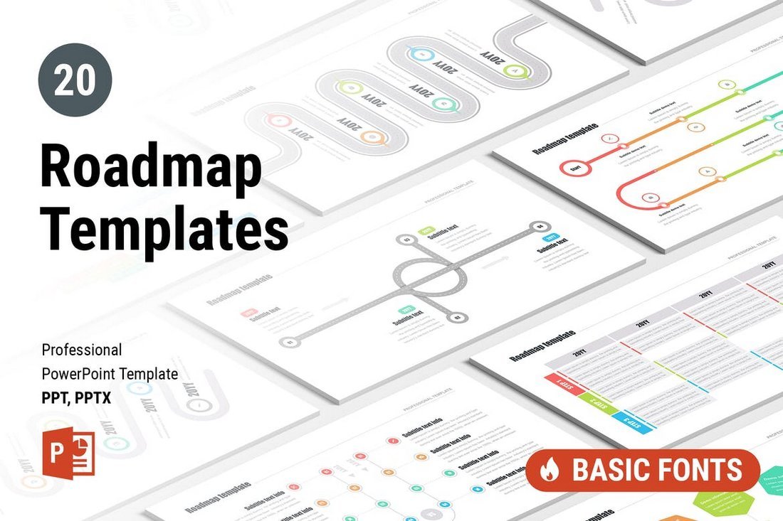 Minimal Roadmap PowerPoint Template