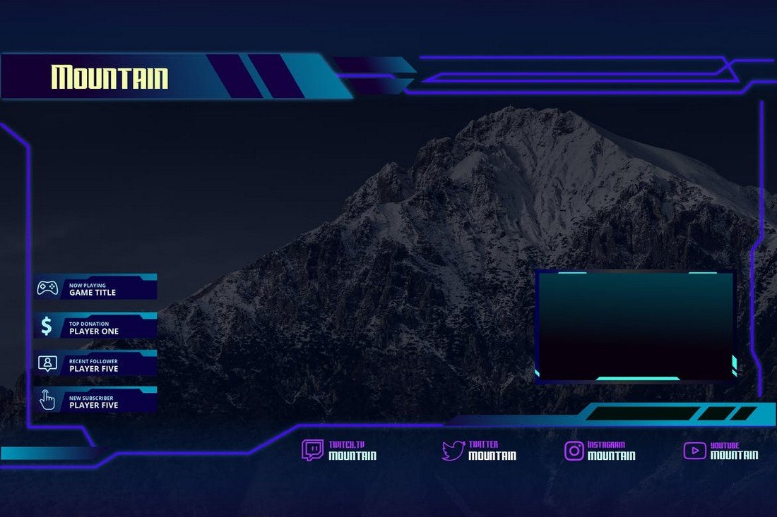 Mountain - Twitch Overlay Template