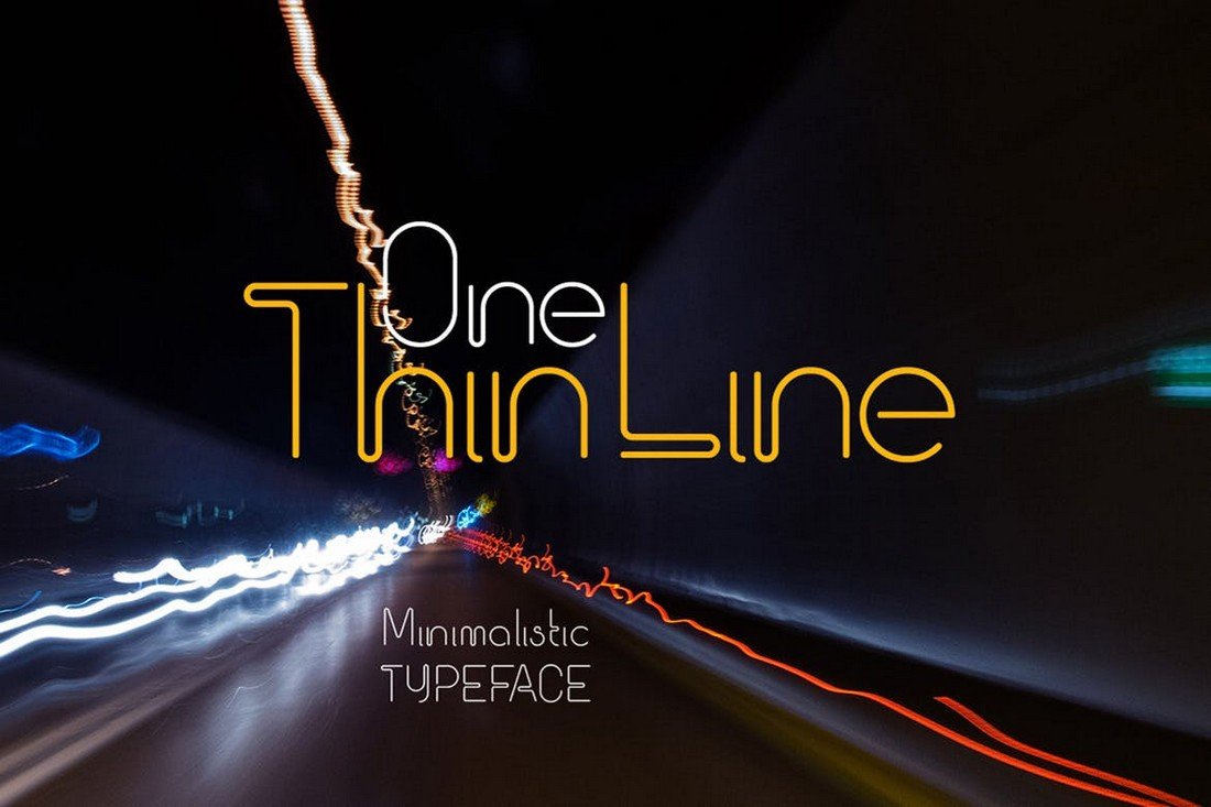 One Thin Line - Modern Minimal Font