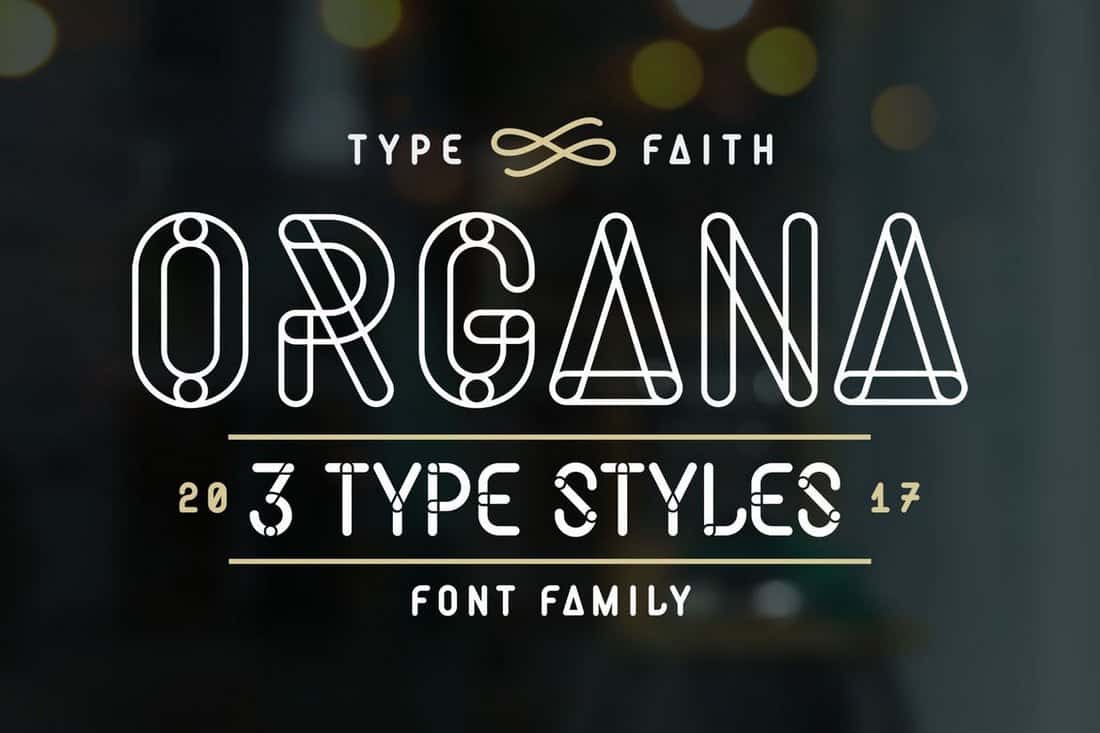 Organa Caps - Unique Geometric Font Family