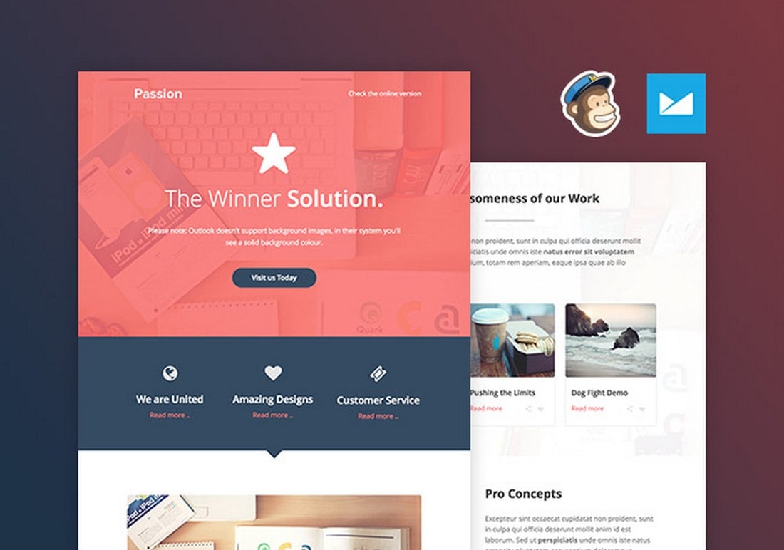 Passion - Free Creative Email Template
