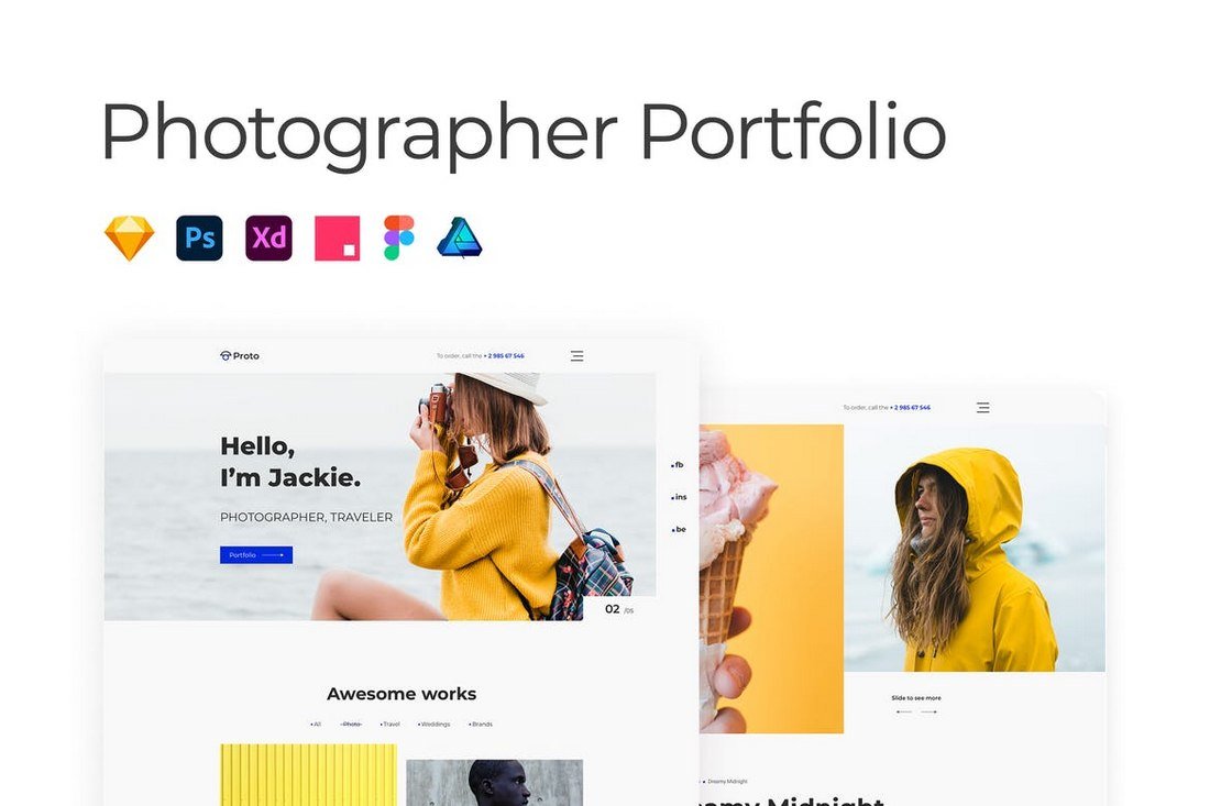 Photographer Portfolio - Adobe XD Website Template