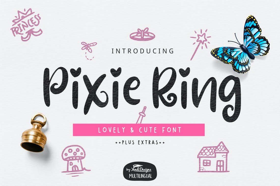 Pixie Ring - Cute Decorative Font