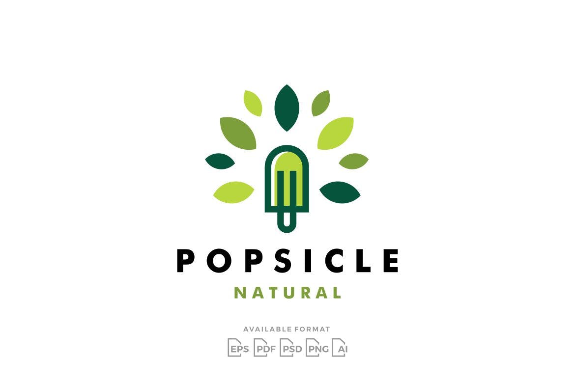 Popsicle Tree Natural Logo Mockup
